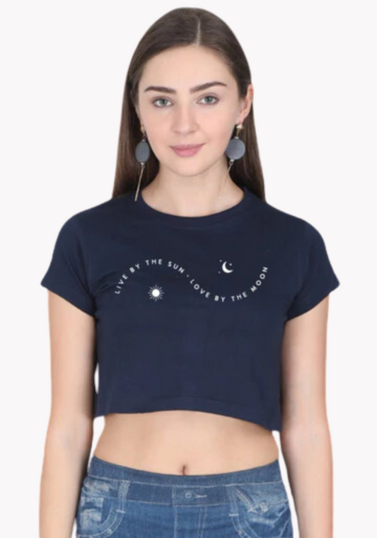 LOVE LIVE - PRINTED CROP TOP