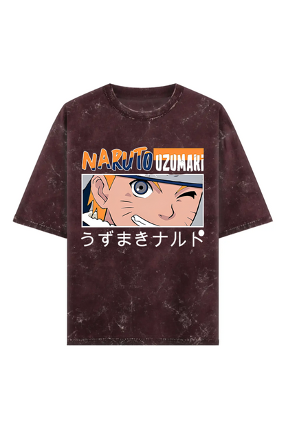 NARUTO - ACID WASH OVERSIZED TEE