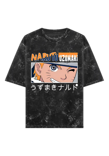 NARUTO - ACID WASH OVERSIZED TEE