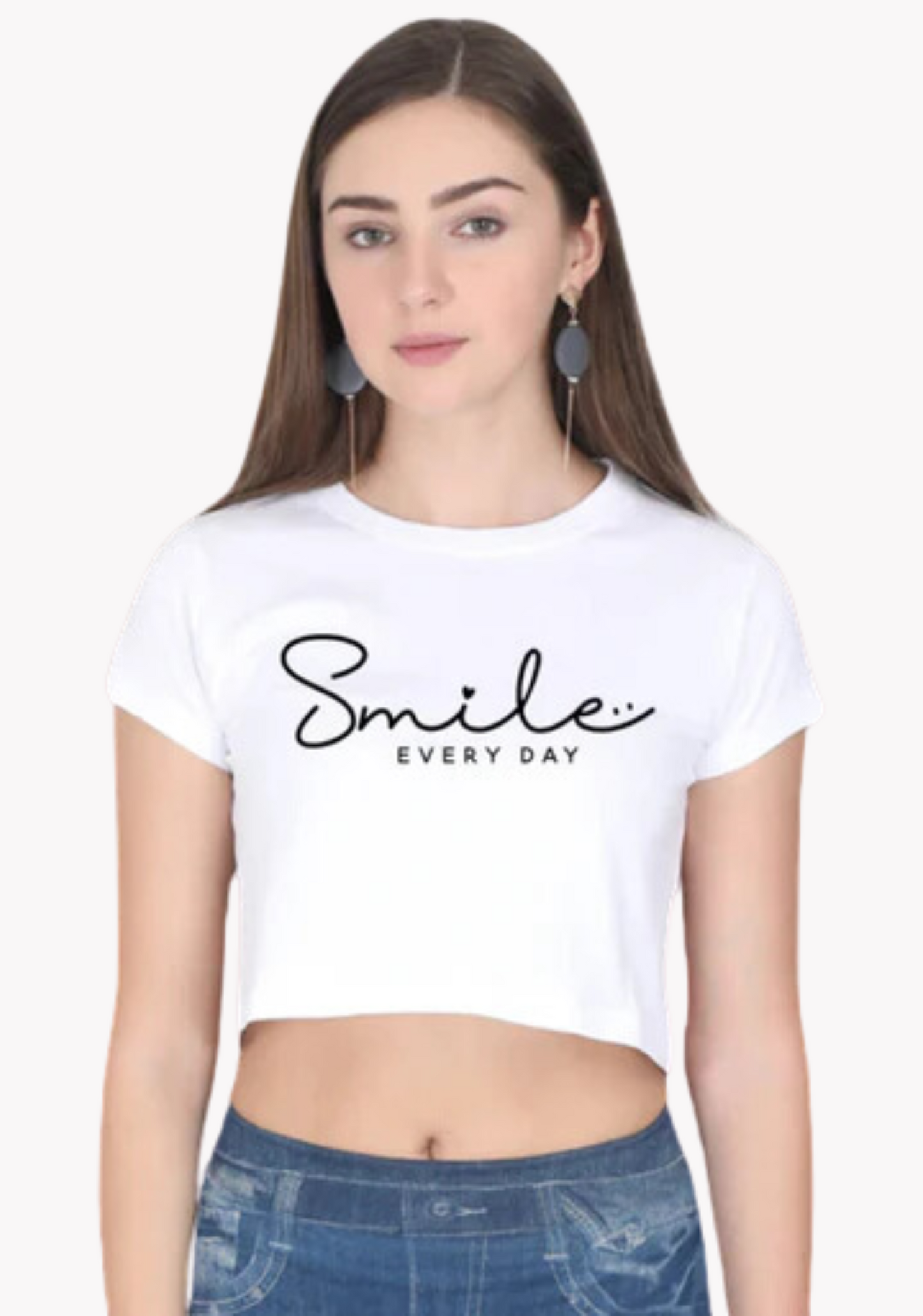 SMILE EVERY DAY - PRINTED CROP TOP