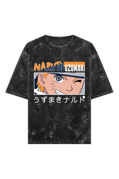 NARUTO - ACID WASH OVERSIZED TEE